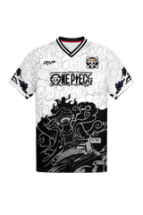 Black & White Monkey D. Luffy Anime Jersey β One Piece