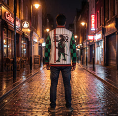 π πΈ Demon Slayer Tanjiro Inspired Bomber Jacket