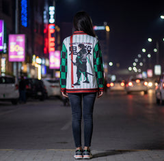 π πΈ Demon Slayer Tanjiro Inspired Bomber Jacket