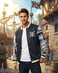 One Piece Straw Hat Bomber Jacket – Anime Streetwear Edition