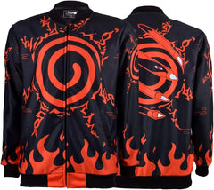 ๐ฅ Naruto Nine-Tails Flame Bomber Jacket