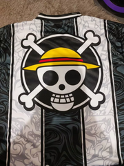 Black & White Monkey D. Luffy Anime Jersey β One Piece