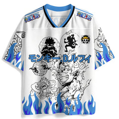 🔥 Monkey D. Luffy Gear 5 Jersey – Flame Awakening Edition