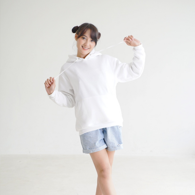 Unisex Plain White Hoodie