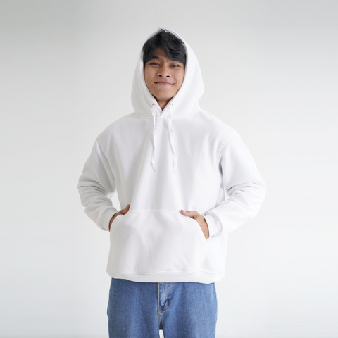 Unisex Plain White Hoodie