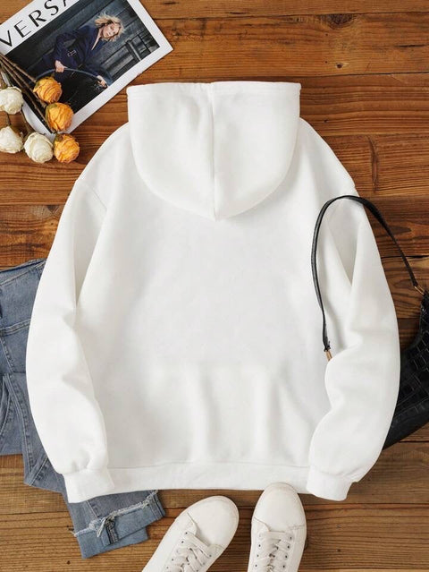 Unisex Plain White Hoodie