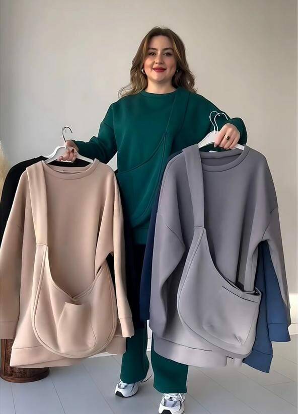2Pcs Winter Freedom Co-Ord Set with Bag
