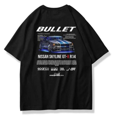 Bullet Nissan Skyline Tee Back Print🚗✨