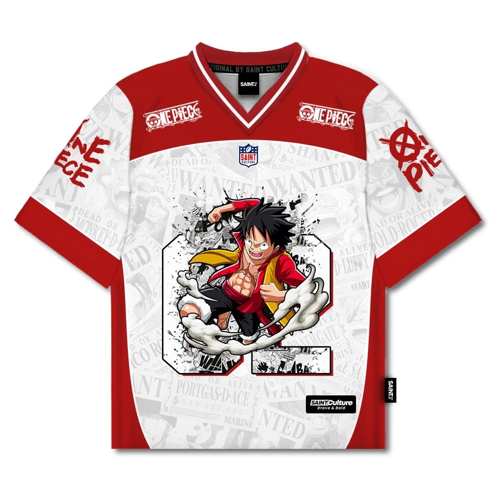 🔥 Luffy Pirate Dream – Red Legacy Jersey