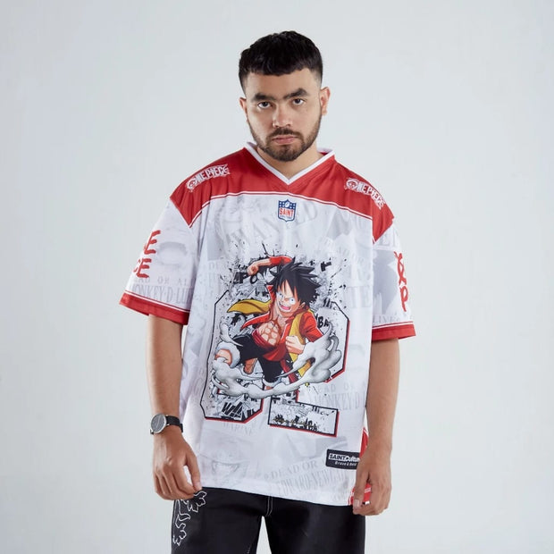 🔥 Luffy Pirate Dream – Red Legacy Jersey