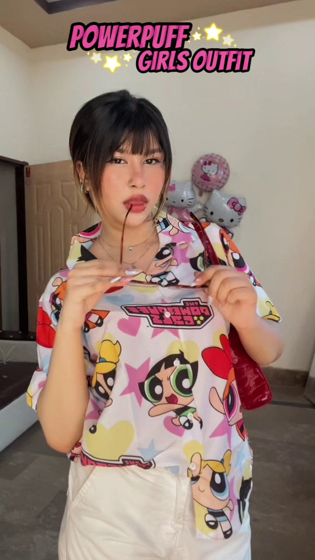 The Powerpuff Girls print shirt