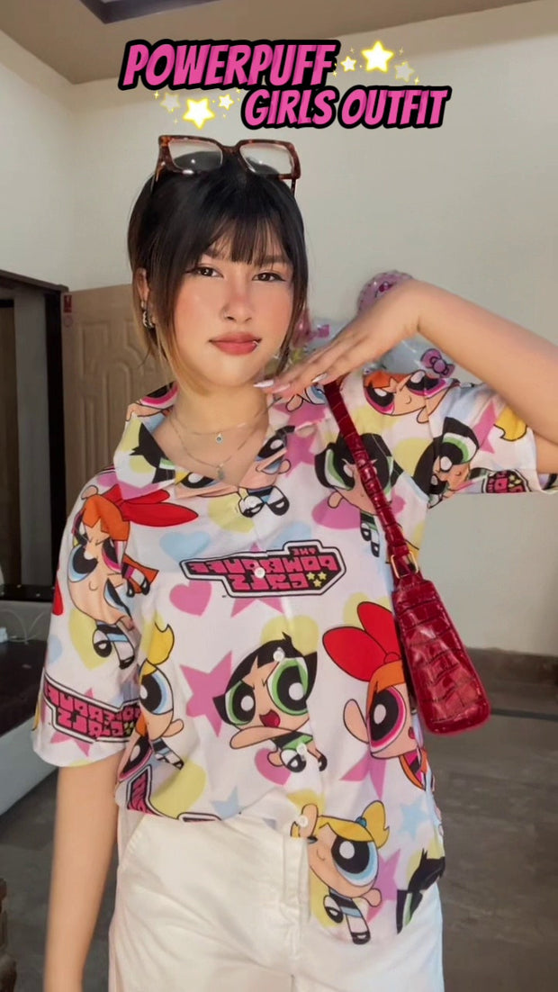 The Powerpuff Girls print shirt