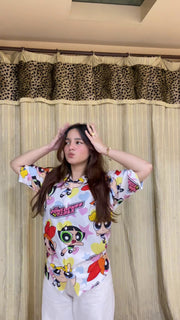 The Powerpuff Girls print shirt