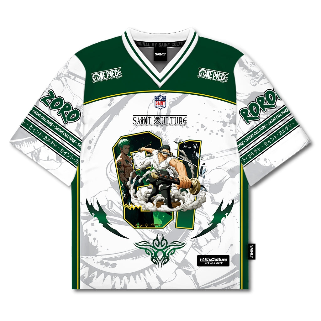 💚 Roronoa Zoro – Oversized Jersey