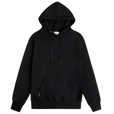 Unisex Plain Black Hoodie
