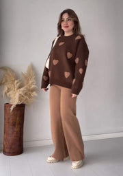 Cozy Heart Co-Ord Set | Winter Fleece Chic