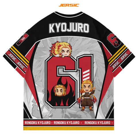 🔥 Kyojuro Rengoku – Oversized Jersey