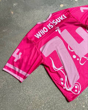 WHO IS SUKI? Bold Pink Mesh Jersey